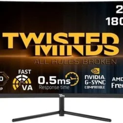 Twisted Minds 27'‘ Fhd Curve, 180Hz, Va, 0.5Ms, Hdmi 2.0, Hdr Gaming Monitor - Black